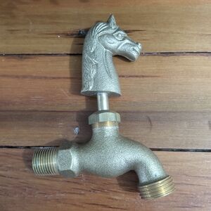 Brass Horse Head Water Hose Faucet Spigot Decorative Outdoor